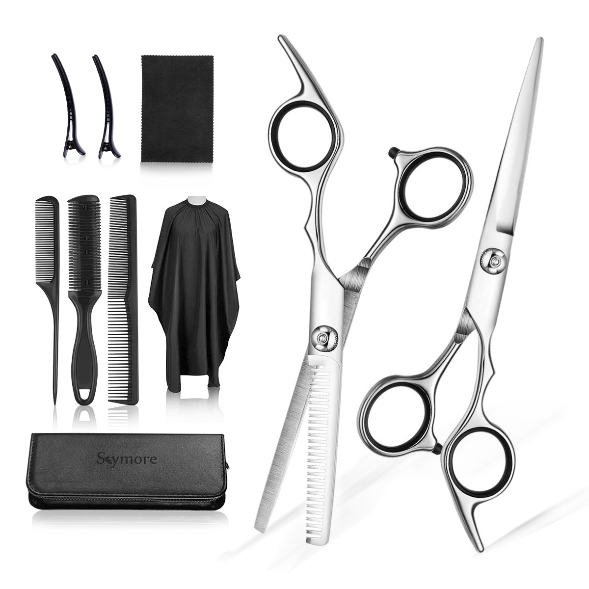 hair cutting scissors and comb